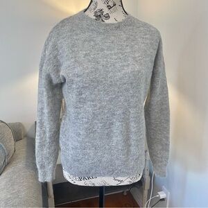MSCH Copenhagen Size Medium Grey Alpaca Blend Wool Knit Pullover Career Sweater